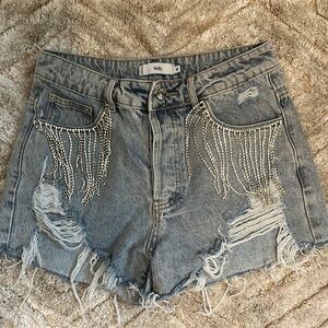 Denim shorts